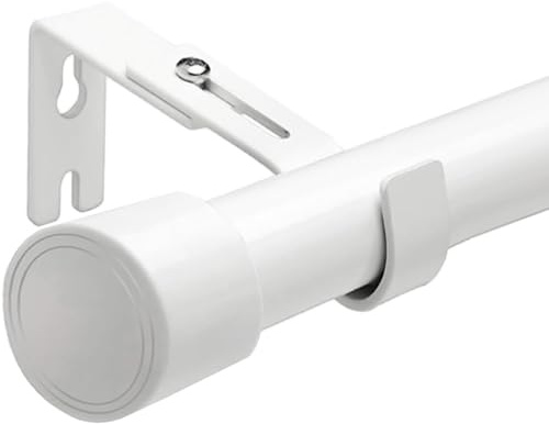 Barra cortinas 400cm extensible palo cortina para salón dormitorio cocina (185-435 cm, diámetro de 25 mm)