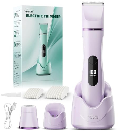 Hair Removal Epilators Bikini Trimmer for Women, Painless Waterproof Electric Foil Shaver Razor for Facial Leg Body Armpit, Ceramic Blade with USB Charging Dock, Travel Grooming Gift for Her, Purple