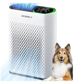 Air Purifier for Large Room, Cleans 2,400 ft² in 30 Mins, 3-Stage True HEPA, 360° Airflow, Large Touch Display Control, Real-Time Air Quality (PM2.5) Display, Ultra-Quiet 20dB Sleep Mode, HAP602 White