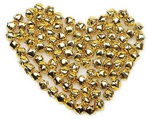 HUASUN Craft Bells - 100PCS Colorful Jingle Bells for Christmas Festival Decoration, Wreath, Cat Collars, DIY Ornament Jewelry Making - 13mm