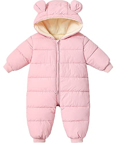 Ilyboz Infant Toddler Snowsuit Cute Baby Bear Suit Newborn Winter Coat Warm Hooded Jumpsuit for Boys Girls