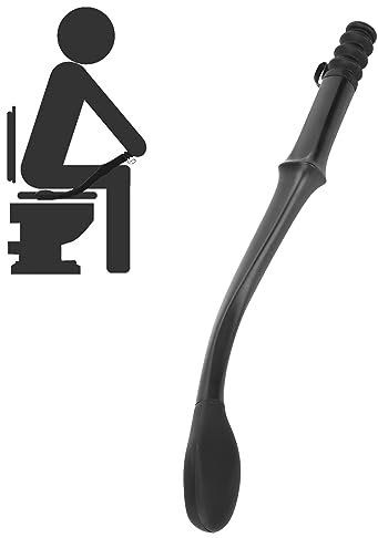 WC Abwischhilfe Long Handle Reach Comfort Bottom Wiper Selbstwischassistent für Einen Unabhängigen Alltag Haushalts-Toilettenhilfewerkzeug für ältere Schwangere Frauen 15.7 Zoll po Abwischer(schwarz)