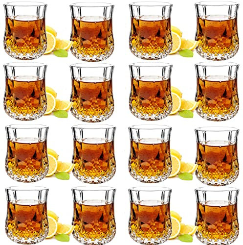 JAIEF 60 ml Schnapsgläser, bleifreies Glas, klares Schnapsglas mit schwerem Boden (16 Stück)