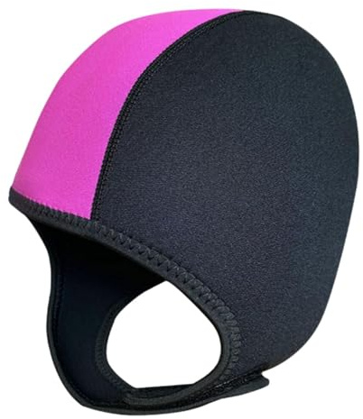 rockible Cappuccio da Sub Cappuccio da Sub Cappuccio da Sub 3 Mm Neoprene Uomo Donna con Sottogola Mantieni Caldo Cappello da Surf Cappello da Nuoto per Canoa, Nero Rosa Rossa