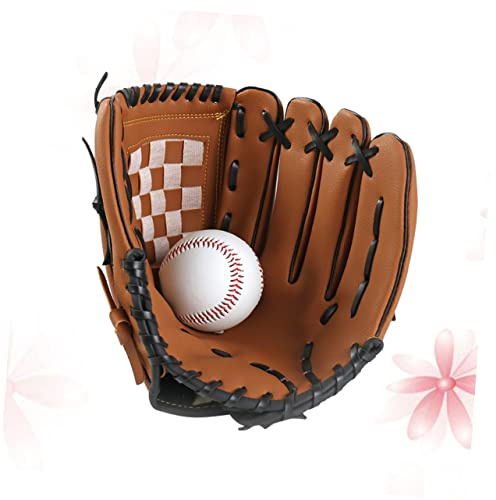 WOONEKY Guantes de Béisbol y Esponja Tridimensional Gruesos de PU Refuerzo Inferior para de Cuadro Interior para Niños y Adultos en Entrenamiento Deportivo