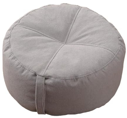Baoblaze Rundes Bodenkissen Bodenkissen Yoga Kissen Sitzkissen für Zuhause Couch Stuhl Bett Auto Büro Balkon Innen, grau