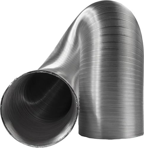 Repa Market Tubo in alluminio da 160 mm - Tubo di ventilazione flessibile lungo 3 m - per asciugatrici, cappe aspiranti, ventilatori per condotti, condizionatori d'aria
