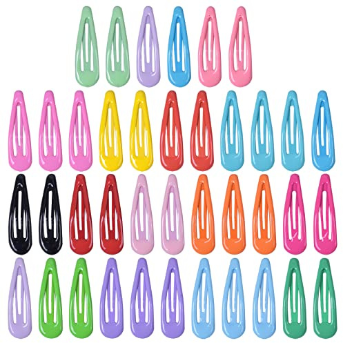 Culinavog Barrette Fille, 50 Pieces Femme Barrettes à Cheveux en Métal, Mini Épingles à Cheveux pour Enfants, Antidérapant, Colorées Réutilisable Accessoire pour Femmes, Fillette, Bébés (Multicolore)