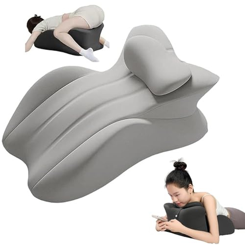 Cojín for glúteos for Parejas, Almohada ergonómica de Apoyo for la intimidad, Almohadas de Espuma viscoelástica en Forma de cuña for Embarazadas, Posiciones, Sentado y acostado.(Gris)