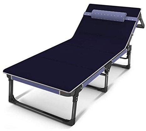 Tumbonas plegables y sillas de jardín, sillón reclinable para relajación al aire libre, cama portátil de campamento y silla de siesta de oficina, cómoda cama Siesta de piel