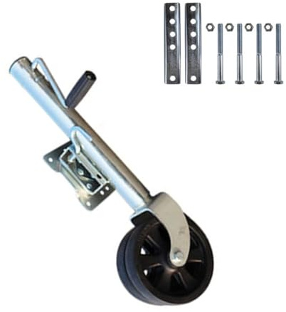 NYTFHMS Boat Trailer Jack with Wheel - Lift Swivel Trailer Jack,Trailer Jockey Wheel, Bolt-On Swivel Trailer Wheels, Double 20Cm Galvanized Jockey Wheel, Capacity 900K