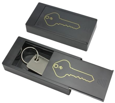 Omana Caja magnética para llaves de coche, caja fuerte para llaves de coche, caja fuerte para llaves de emergencia, secreto para ocultar una llave, caja fuerte para llaves de casa (negroS)