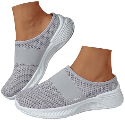 Zapatos Ortopedicos Mujer Verano con Malla Zapatillas Ortopedicas para diabéticos Ligeros Cómodas sin Cordones Zapatillas Ortopédicas de Antideslizantes y Transpirables Sandalias, 36-43 EU