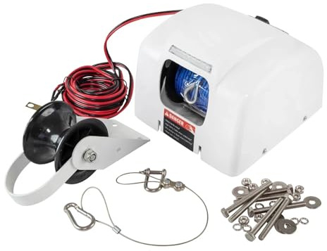 SMTYXS Treuil D'ancre Électrique for Bateau en Eau Salée, Télécommande sans Fil Performances Puissantes