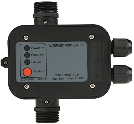 Druckwächter Wasserpumpendruckregler 220V Automatisch für selbstansaugende Pumpe, Strahlpumpe, Gartenpumpe, Reinwasserpumpe, Kreiselpumpe