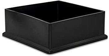 Flyshop, Stuhlbeinkappen, Quadratische Bodenschutzkappen, Geruchloses PVC 80 x 80 mm (8,0 x 8,0 cm), Schwarz, 4er Pack