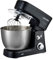 Mesko MS 4217 Küchenmaschine, Knetmaschine mit 3,5L Schüssel aus Edelstahl, 6 Geschwindigkeiten, Knethaken, Rührbesen, Schlagbesen, 1200 W, Spritzschutz, Rührmaschine, Teigmaschine, Silber/Schwarz