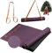 GOLDEN® Yogamatte rutschfest schadstofffrei aus Kautschuk grüne Gymnastikmatte mit Tragegurt XL 4mm Dicke 183cm Länge 61 / 66cm Breite für Fitness Pilates & Gymnastik