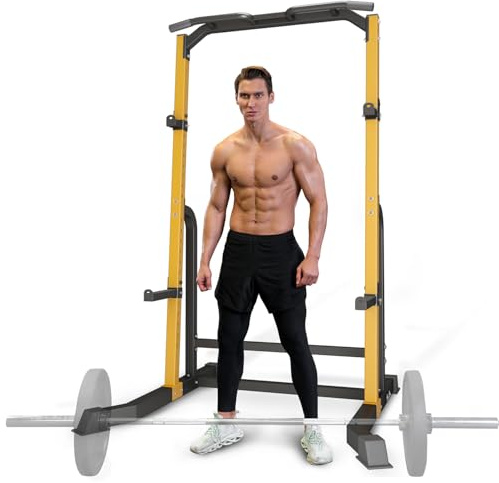 ZENOVA Squat Rack Power Rack Home Gym Equipment Pull Up Rack Squat Stand for Weightlifting, Suitable for 6FT,7FT Barbell 800LBS Weight Capacity