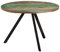 vidaXL Esstisch Rund Küchentisch Tisch Speisetisch Esszimmertisch Holztisch für Restaurant Esszimmer Küche 110x75 cm Altholz Massiv