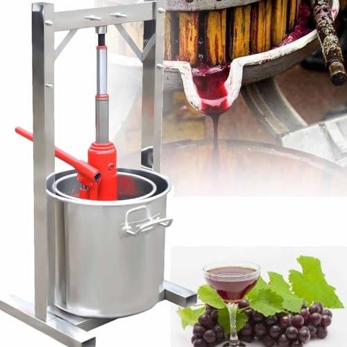 URJWAN Spremitore Manuale da 12/22/36 L, Frantoio per UVA per Vinificazione, Torchio per Vino, Spremitore per Succhi di Frutta, Torchio per Frutta, per Ristoranti per Famiglie con Olio E Miele,36L