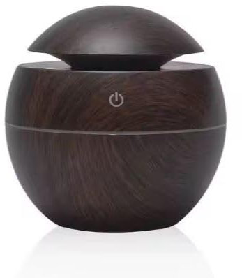 Genérico Humidificador ultrasónico. 7 Colores led. Difusor de Aromas eléctrico para el hogar. Capacidad 130 ml. Ultra silencioso con Vapor de Agua. (Marron Oscuro)