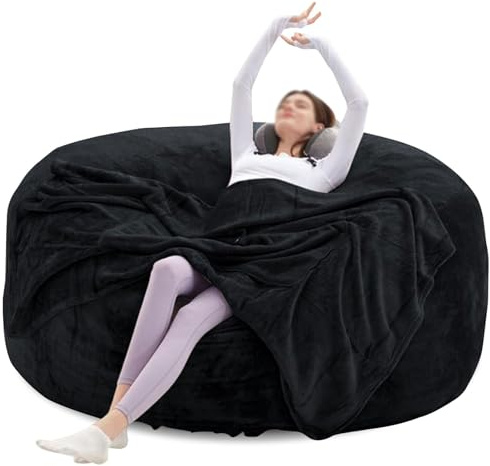 Fodera Senza riempimento, Copertura per Poltrona Sacco, Senza Imbottitura, Lavabile, Morbido Peluche 5/6/7 FT