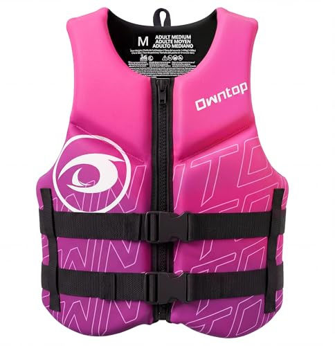 Owntop Gilet de Flottabilité Adulte en Néoprène | Gilet de Natation Léger et Pliable avec Taille Élastique à Double Boucle | Aide à la Flottabilité pour Kayak, Paddle, Pêche