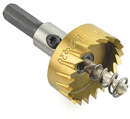 Lochsägenschneider 60mm HASS-Titan, Lochsägenschneider-Set, Bohrersatz, Entferner-Werkzeuge für Stahl, Edelstahl, Eisen, Kupfer, Messing, Aluminium, Fiberglas, Resopal