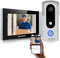 JIGATONEDA Timbre con Video y cámara, Timbre con Video con conexión WiFi e intercomunicador, Timbre con Sensor de Movimiento para Seguridad, Resistente a la Intemperie IP65, 1080P