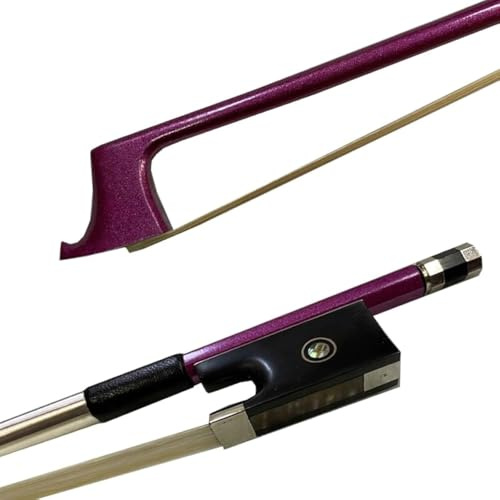 yinfeel 1pcs of 4/4 pink carbon fiber violin bow white horse hair for adult