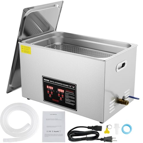 VEVOR Ultraschallreiniger Ultraschall Edelstahl-Reinigungsgerät 600 W, 30 L Ultraschallreinigungsgerät mit Digitaler Anzeige 0-30 Min, Reinigung Ultraschall für Schmuck, Brillen, Uhren usw.