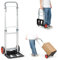 GYMAX Sackkarre, klappbare Handkarre mit Teleskopgriff, Transportkarre bis zu 100kg belastbar, Transportwagen aus Aluminium mit Gummirädern, Stapelkarre für Haus & Lager