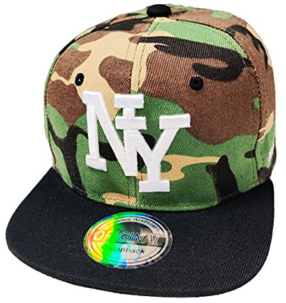 Snapback USA Cap Teenie Erwachsene Kappe Basecap Mütze Trucker Cappy Sport NY Teenie Grafiti Style (DE/NL/SE/PL, Alphanumerisch, Einheitsgröße, Camo Schwarz)