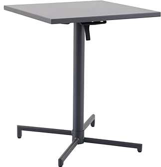 METRO Professional Tavolo da bistrot pieghevole Aveiro, acciaio, 60 x 60 cm, quadrato, grigio scuro