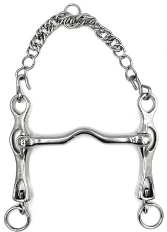 Equine Smile ES0270 Gebiss Kandaregebiss Portugiesische Spanisches Iberisches Portuguese bit aus Edelstahl Gebissstärke 14 mm (12.5 cm)