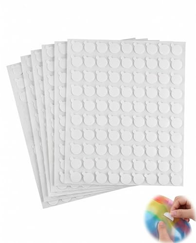 DLPRK Puntos Adhesivos para Globos 500 Piezas - Extra Fuertes Doble Cara, Pegamento de Puntos Removible sin Residuos, Ideal para Fiestas, Bodas, Cumpleaños y Proyectos DIY.