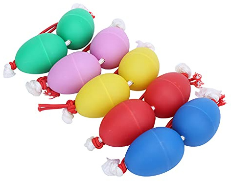 Stylebest Maracas Eggs Strumenti a Percussione Professionali per L'apprendimento della Musica Set da 5 Pezzi Agitatori Ritmici Colorati in ABS