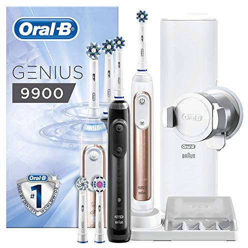 Oral-B 4210201182917 Genius 9900 Rose Gold Electric Toothbrush with 2 Handpieces Powered by Braun
