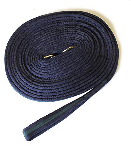 Rhinegold Padded Lunge Rein-Navy/Green