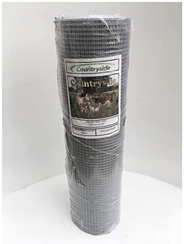 F&G Supplies 90cm (3ft) tall x 30m long 12.5mm square (1/2 inch x 1/2 inch) Galvanised aviary hutch welded wire mesh