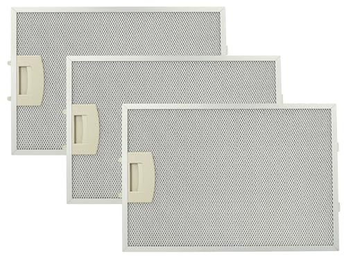 vhbw 3x Filtri Anti-Grasso Permanente sostituisce BSH Group 00362380, BSHG00362380 per Cappa da Cucina, metallo