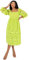 Lovedrobe Ladies Womens Summer Dress Plus Size Curve Midi Square Neck Lace 3/4 Sleeve Everyday Beach Party Wedding Guest Vestido Casual, Lime Green, 18 para Mujer