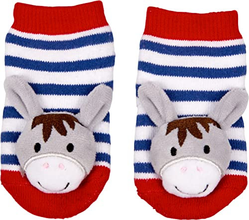 Die Spiegelburg - Rasselsöckchen Esel, BabyGlück, one size (2-12 Mon.), 18018