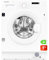 EVVO Lavadora Integrable 7kg, Vapor, Eficiciencia Clase A, Motor Inverter, Lavado Rápido 15', Bajo consumo, 1350 rpm, 15 programas, Carga frontal, Blanco, Aura (7Kg)