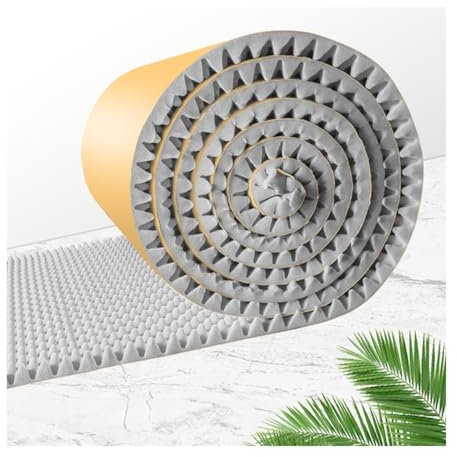 Schallschutzschaumplatten, Dick Selbstklebend Flammhemmende Schallschutz-Baumwolle, Home-Studio-Büro Akustikschaumplatten, Echo Reduzieren Schalldichte Polsterung ( Color : Grey(Thickness: 1.97in) , S