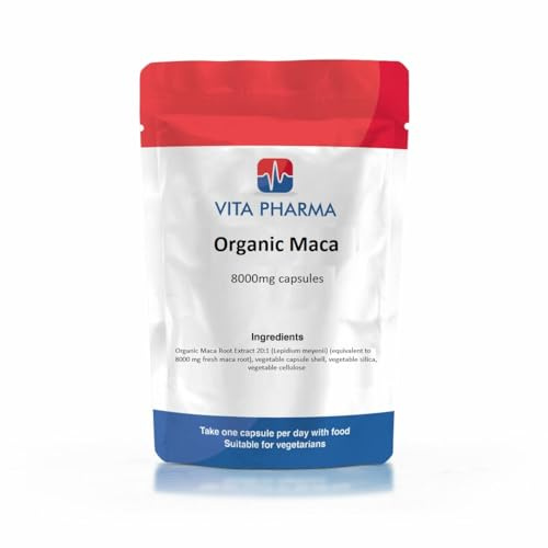VITA PHARMA Organic Maca 8000mg 30 Capsules