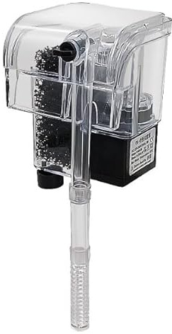Miawtro Filtro per Acquario Ultrafine, Filtro per Acquario Silenzioso, Filtro per Acquario con Flusso dacqua Regolabile per acquari dacqua Fredda o Tropicali, Adatto per acquari Fino a 20 Litri