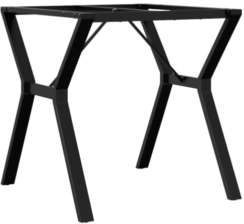 vidaXL Patas de Mesa de Comedor Estructura Y Acero 70x70x73 cm, Pata de Mesa Auxiliar, Pata de mesita Auxiliar, Pata de Mesa de Metal