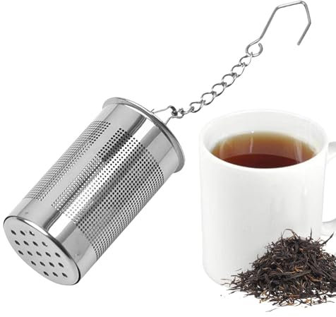 Tea Strainer, Mesh Tea Infuser, Tea Filter Tea Interval Diffuser with Extended Chain Hook, Stainless Steel Tea Infuser for Loose Tea, Reusable Tea Steeper with Chain Hook for Teapots & spiices